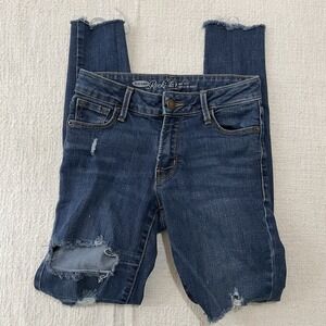 Old‎ Navy Rockstar Size 0 High Rise Super Skinny Crop Jeans Secret Slim Pocket